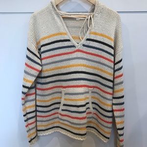 Lovestitch Striped Knitted Hooded Sweater